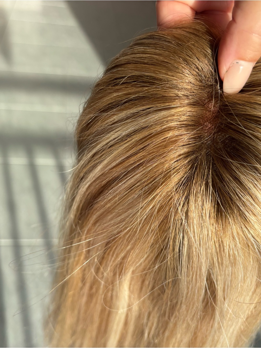 Natural Blonde Clip-In Topper - Lightweight Blonde Hairpiece - Picture 5 of 16